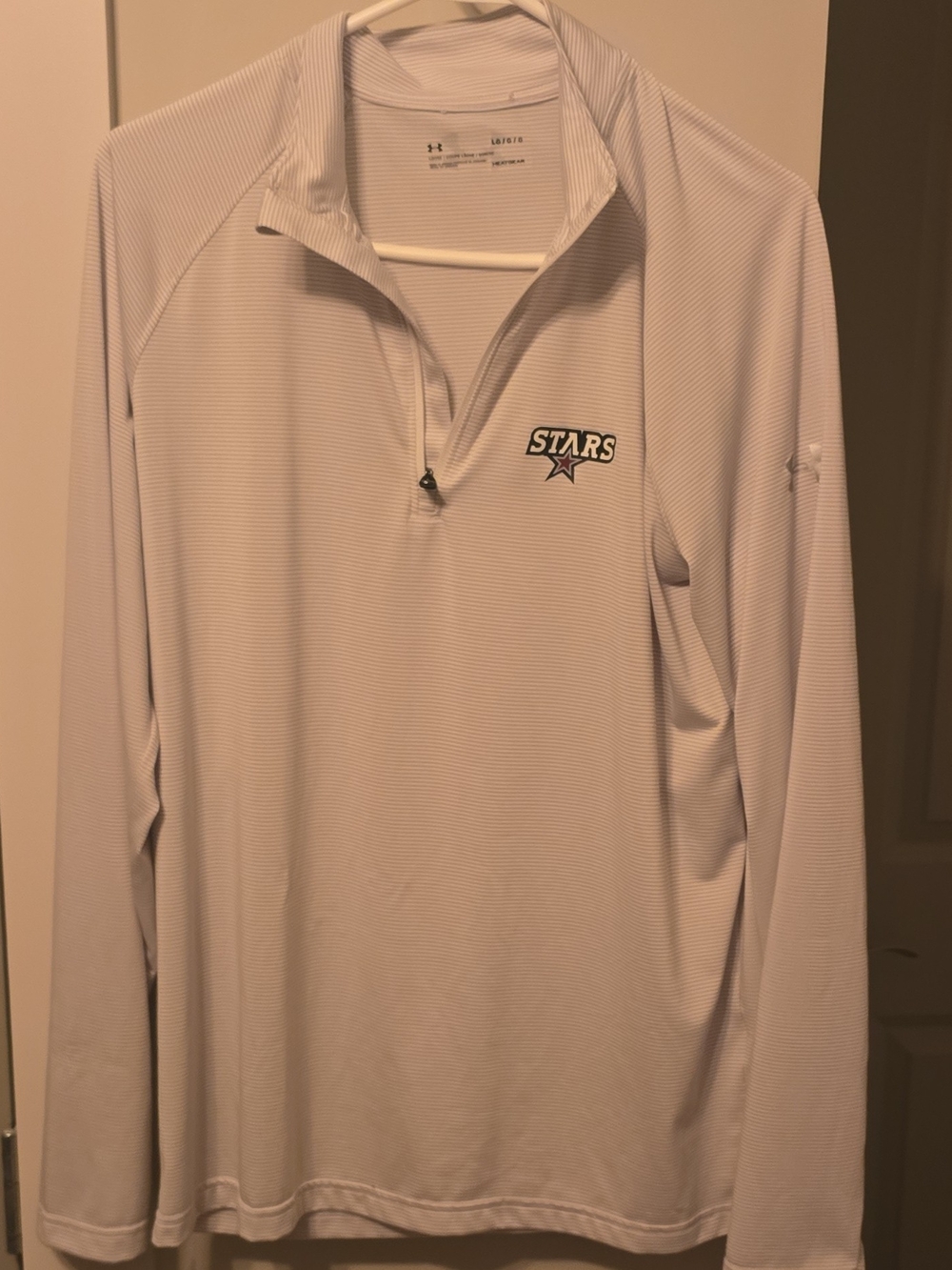 Under Armour White Men’s Quarter-Zip Stars Pullover